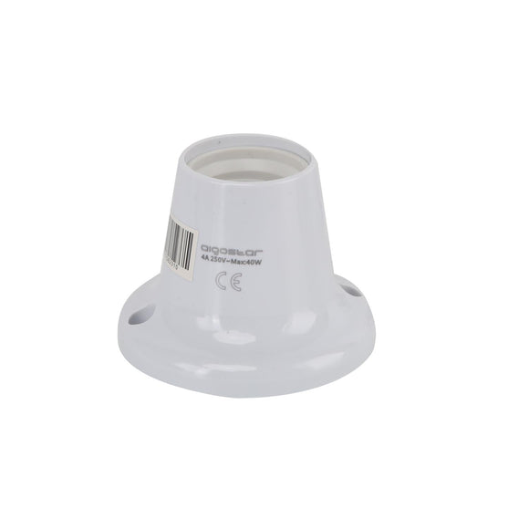 LAMP HOLDER PLASTIC 40W  STRAIGHT WHITE