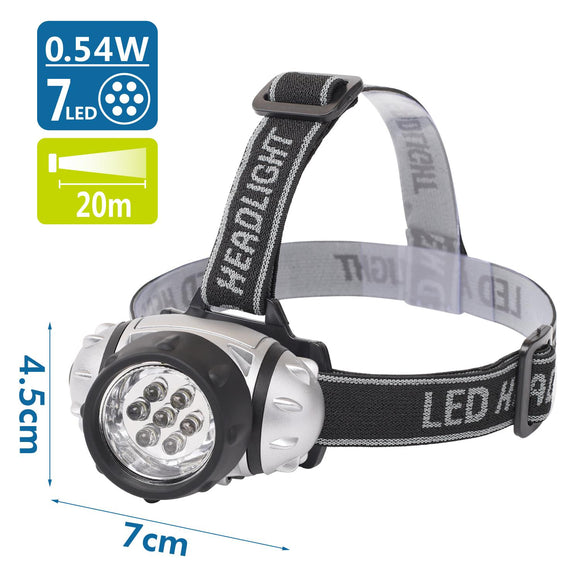 LED HEAD LAMP01 SILVER 7LED,use 3*AAA batteries