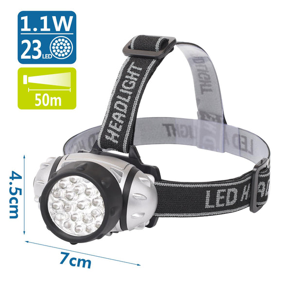 LED HEAD LAMP01 SILVER 23LED,use 3*AAA batteries