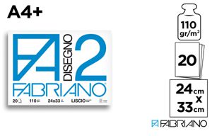 FABRIANO BLOCCO F2 LISCIO 24*33CM 110G 20F