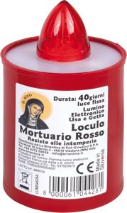 LUMINO PER LOCULO MORTUARIO ROSSO 40 GIORNI