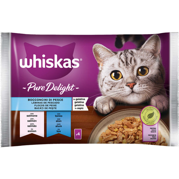 WHISKAS DELIGHT MPK 4X85G PESCE