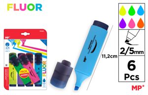 MP EVIDENZIATORE 2-5MM 6 COLORI FLUO