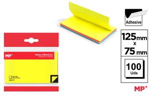 MP NOTE ADESIVE 125*75MM 75G 100F GIALLO FLUO