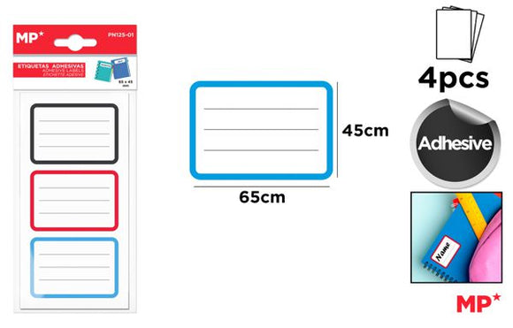 MP ETICHETTE ADESIVE PERSONALIZZABILI 65*45MM