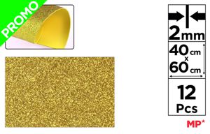 MP GOMMA EVA GLITTER 60*40CM SP 2MM ORO