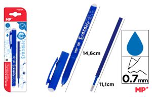 MP PENNA SFERA CANCELLABILE 0.7MM   RICARICA BLU