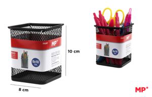 MP PORTAPENNE IN METALLO QUADRATO 10*8CM NERO