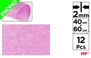 GOMMA EVA GLITTER 40X60CM ROSA MP