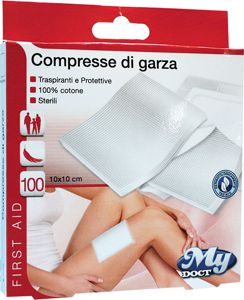 COMPRESSE DI GARZE STERILI 10X10 CM 100 PZ