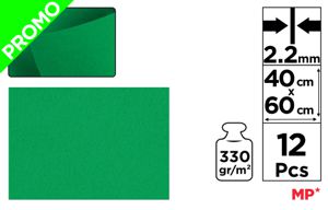 MP FELTRO 60*40CM 330G SP 2.2MM 12F VERDE SMERALDO