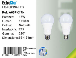 LAMPADINA LED E27 17W 1710LM 4200K 2PZ