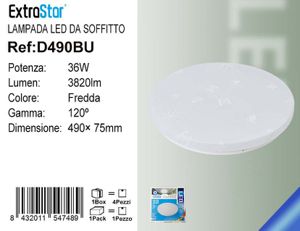 LAMPADA LED DA SOFFITTO 36W 3820LM 6500K