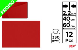 MP FELTRO 60*40CM 330G SP 2.2MM 12F ROSSO