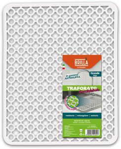 TAPPETO LAVELLO TRAFORATO GRANDE BIANCO 29X36,5CM