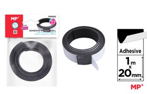 MP ROTOLO NASTRO ADESIVO MAGNETICO 100*2CM NERO