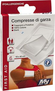 COMPRESSE DI GARZE STERILI 18X40CM 6PZ