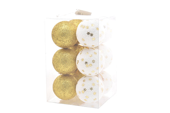 BOX SFERA 7CM C/F. NEVE 12PZ MOD.73B ORO