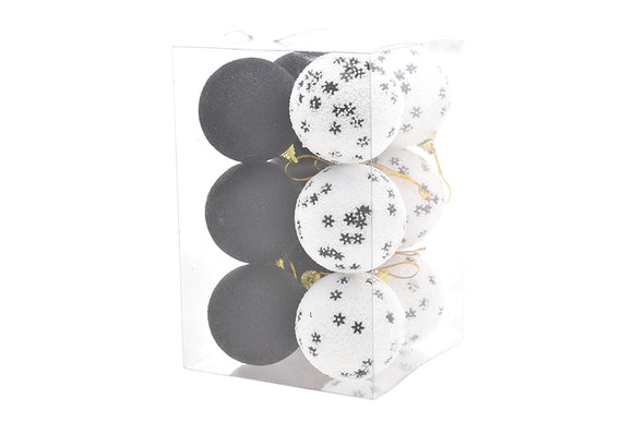BOX SFERA 7CM C/F. NEVE 12PZ MOD.73B NERO