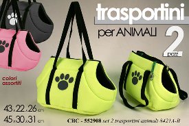 CBC/2 BORSE TRASPORTO ANIM.AS 8421A/B75