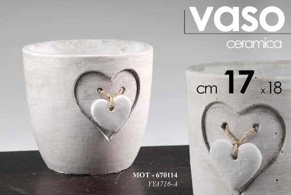 MOT/VASO BCO C/CUORE 18CM YYA716-A