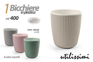 OND/BICCHIERE ASS.400ML PLA G-800