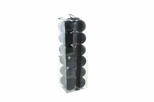 BOX 24 SFERE 6CM DEC.LUCIDA/GLITTER NERO