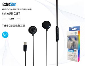 AURICOLARI PER CELLULARI TYPEC COLORE NERO