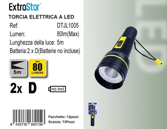 TORCIA ELETTRICA A LED MAX 80LM