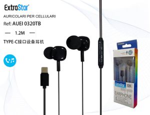 AURICOLARI PER CELLULARI TYPEC COLORE NERO