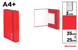 BREFIOCART CARTELLE 3/L ELAS.PIATTO 25*35*3 ROSSO