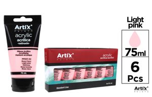 ARTIX VERNICE ACRILICA 6PZ 75ML ROSA CHIARO