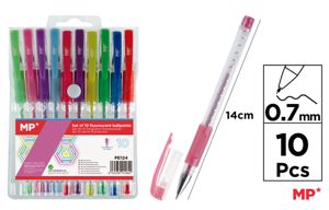 MP PENNA GEL FLUO 0.7MM CONF. 10 COLORI