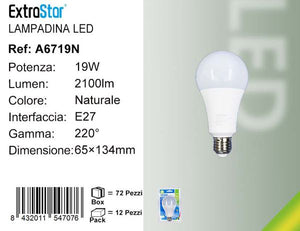 LAMPADINA LED E27 19W 2100LM 4200K