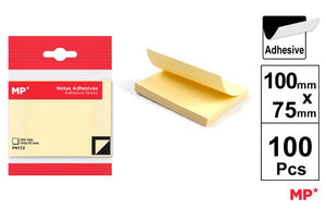 MP NOTE ADESIVE 100*75MM 75G 100F GIALLO CHIARO