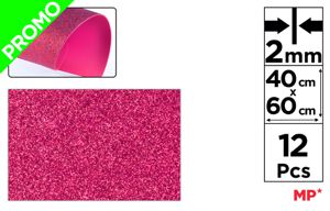 GOMMA EVA GLITTER 40X60CM FUCSIA MP