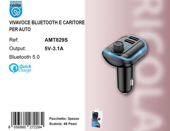 BLUETOOTH VIVAVOCE PER AUTO 3.1A – SHOPPING WORLD