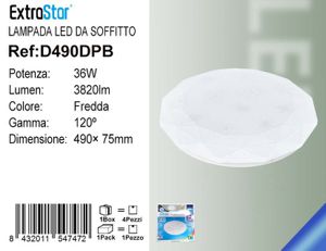 LAMPADA LED DA SOFFITTO 36W 3820LM 6500K