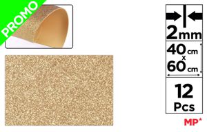 MP GOMMA EVA GLITTER 60*40CM SP 2MM BRONZO
