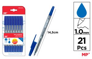 MP PENNE SFERA 1.0MM 21PZ BLU