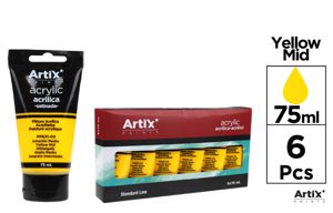 ARTIX VERNICE ACRILICA 6PZ 75ML GIALLO