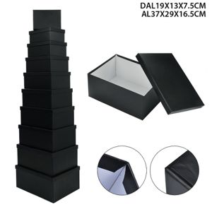 PRYMA SCATOLA 10PZ 19X13X7.5-37X29X16,5CM NERO