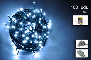 GHIRLANDA 100 LED BIANCO