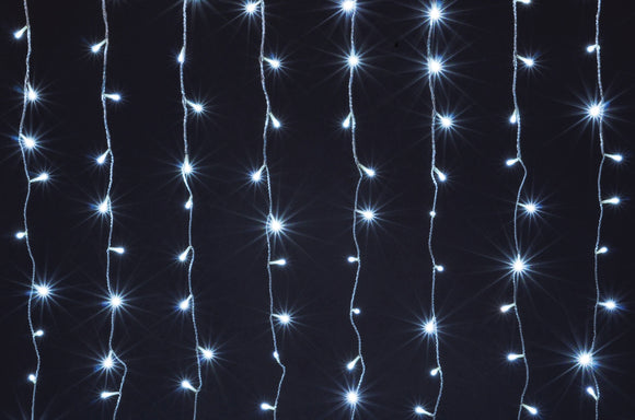 STALATTITI SOLARI 100 LED BIANCO GHIACCIO