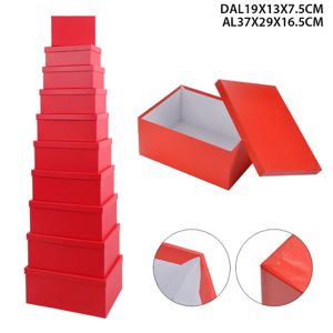 PRYMA SCATOLA 10PZ 19X13X7.5-37X29X16,5CM ROSSO