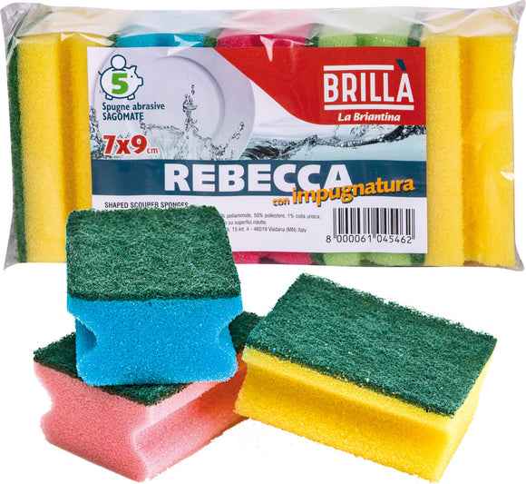 SPUGNE ABRASIVE IMPUGNATURA REBECCA 5 PZ