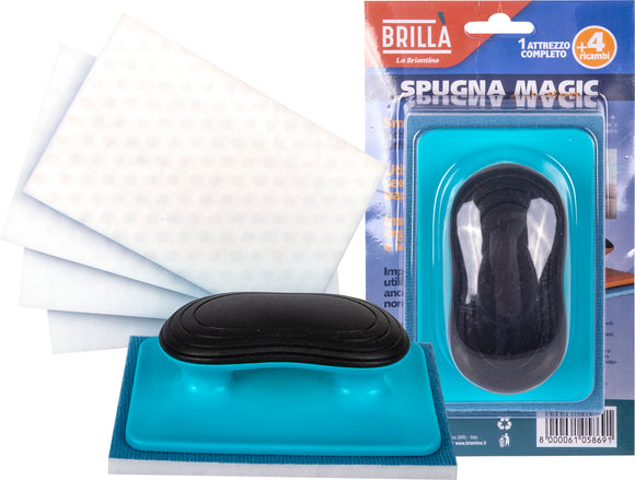 SPUGNA MAGIC SOLUTION CON IMPUNATURA 5 PAD