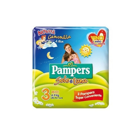 PAMPERS SOLE E LUNA MID X20