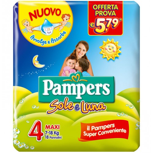 PAMPERS SOLELUNA 4 MAXI 18PZ