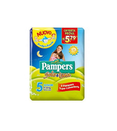 PAMPERS SOLE E LUNA JUNIOR X 16